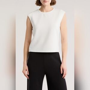 NWT KYODAN Cap Sleeve Scuba Knit Top, Size S